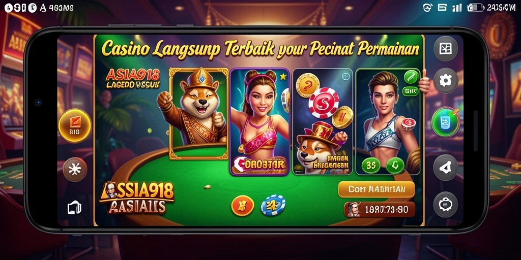 Screenshot ASIA918 menampilkan dealer dan pemain dalam permainan Live Casino yang seru.