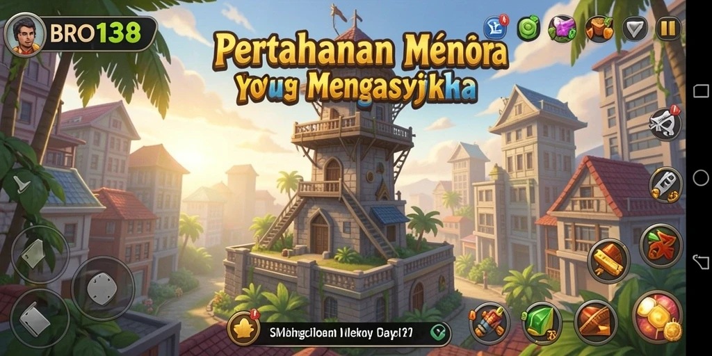 Tampilan gameplay BRO138 yang menarik dengan aksi Tower Defense.