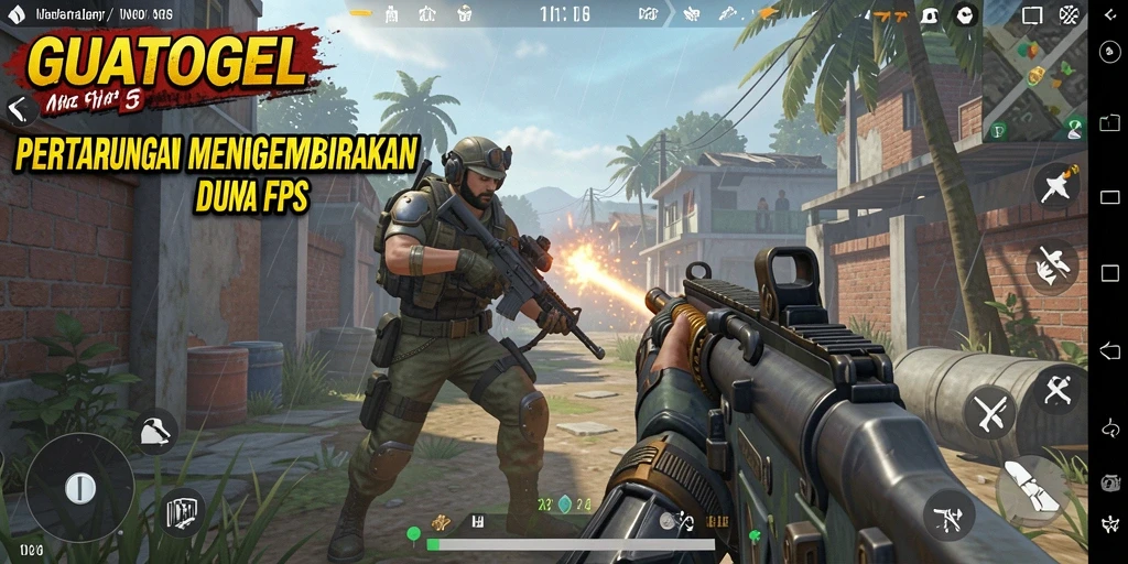 Tampilan gameplay seru dalam GUATOGEL FPS.
