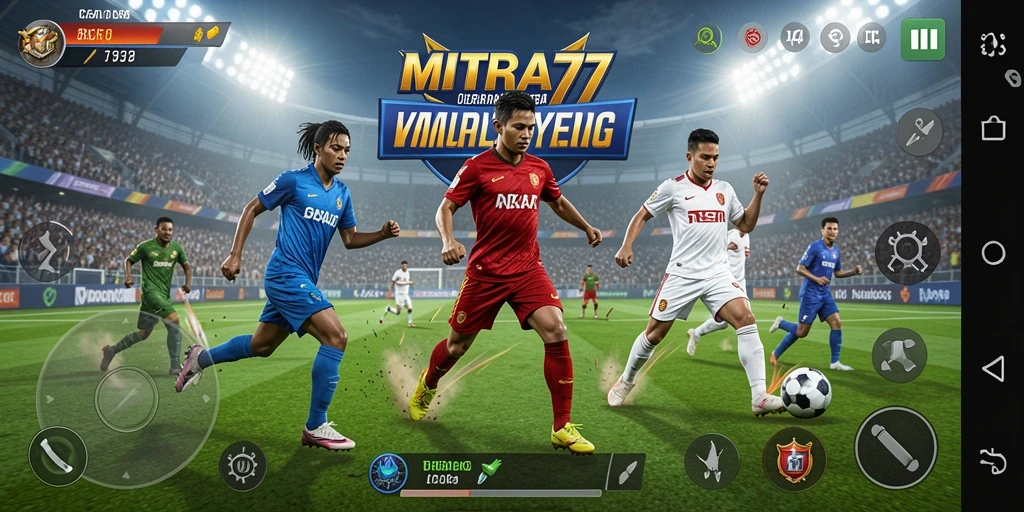 Tampilan visual menakjubkan dari gameplay MITRA77 di lapangan.