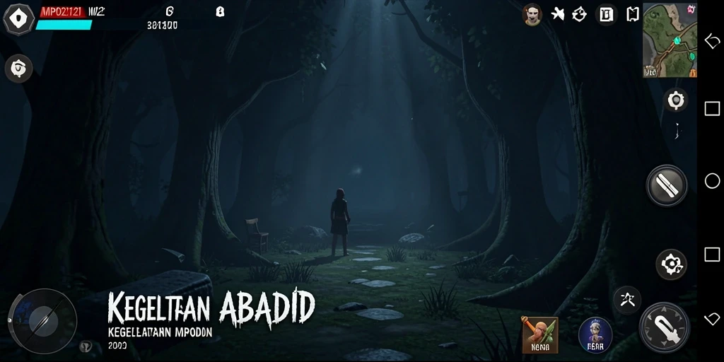 Tangkapan layar MPO2121 menampilkan suasana horor yang mencekam dan gameplay yang mendebarkan.