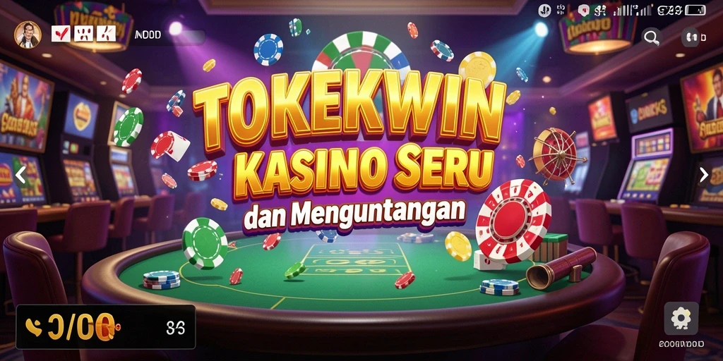 Screenshot gameplay TOKEKWIN menunjukkan suasana Kasino yang menegangkan.